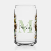 Green Messy Bun Mama Vrouw Baas Blikvorm Glas (Links)