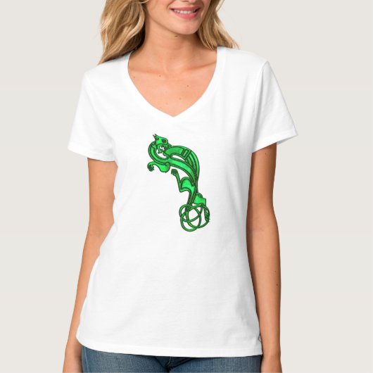 Green Metallic Celtic Dog Tshirt (Devant)