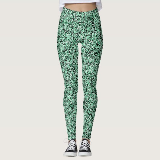 Green Micro Camo Pattern Leggins Leggings (Voorkant)