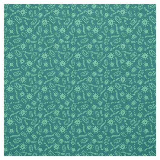 Green Microbes Patroon Stof (Swatch)