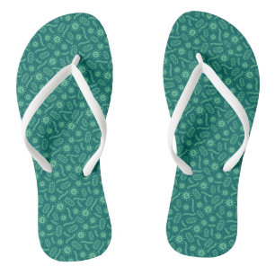 Green Microbes Patroon Teenslippers