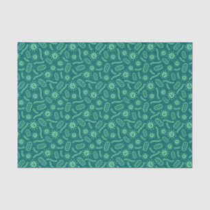 Green Microbes Patroon Tissuepapier