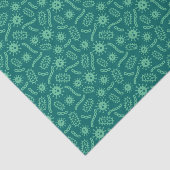 Green Microbes Patroon Tissuepapier (Detail)