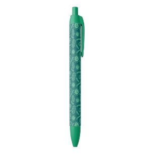 Green Microbes Patroon Zwarte Inkt Pen