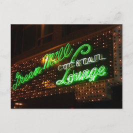 Green Mill, Chicago, Neon Sign Briefkaart
