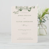 Green Minimal Wedding Invitation 2025 (Debout devant)