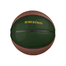 Green minimalist custom name  basketbal