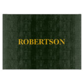 Green minimalist custom name  snijplank (Voorkant)