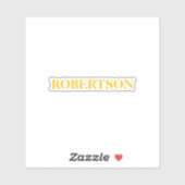 Green minimalist custom name  sticker (Vel)