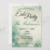 Green Minimalist elegant Eid Party Invitation (Devant)