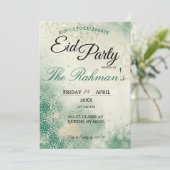 Green Minimalist elegant Eid Party Invitation (Debout devant)