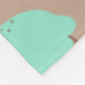 Green Mint Cupcake Fleece Deken (Hoek)