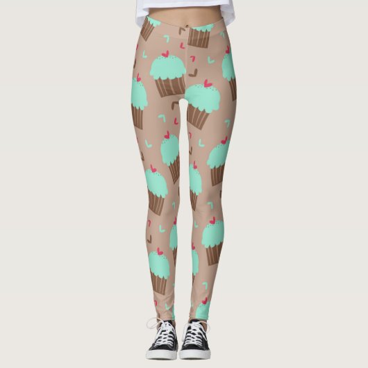 Green Mint Cupcake Leggings (Voorkant)