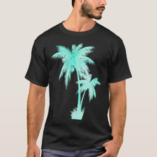 Green Mint Waterverf Palm Tree T-shirt