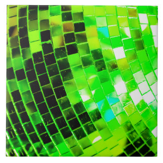 Green Mirrored Disco Ball Tegeltje