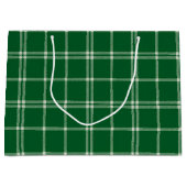 Green Mistletoe Plaid Groot Cadeauzakje (Voorkant)
