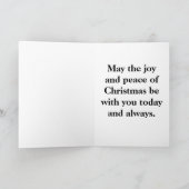 Green Mittens Large Font Kerstmis Kaart (Binnen)