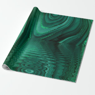 Green Mlachite Stone Abstract landschap Malachite Cadeaupapier