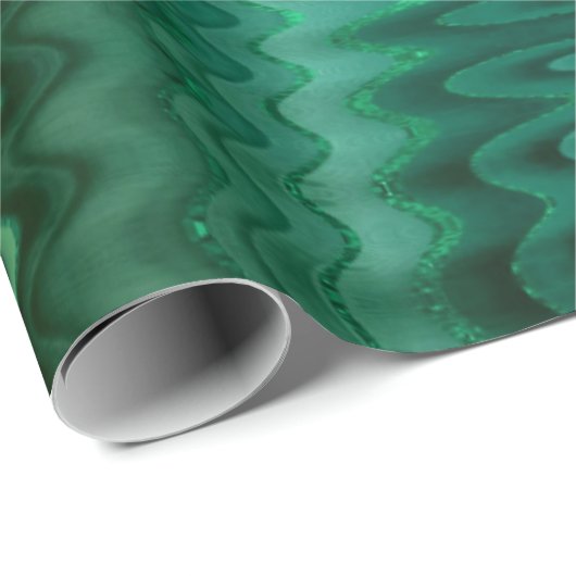 Green Mlachite Stone Abstract landschap Malachite Cadeaupapier (Rol Hoek)