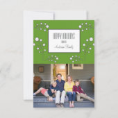 Green Modern Berry Carte photo de vacances (Devant)