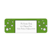 Green Modern Berry Étiquettes de adresse de vacanc (Devant)