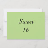 Green Modern Birthday Invitation Kaart (Achterkant)