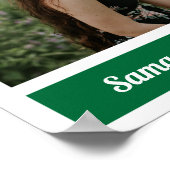 Green Modern Block Photo Afstuderen Poster (Hoek)