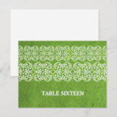 Green Modern Boheme Numéro de table Carte postale (Devant / Derrière)