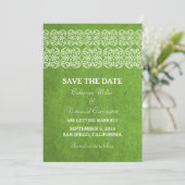Green Modern Bohemian Save the Date Invitation (Debout devant)