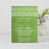 Green Modern Bohemian Wedding Invitation (Debout devant)