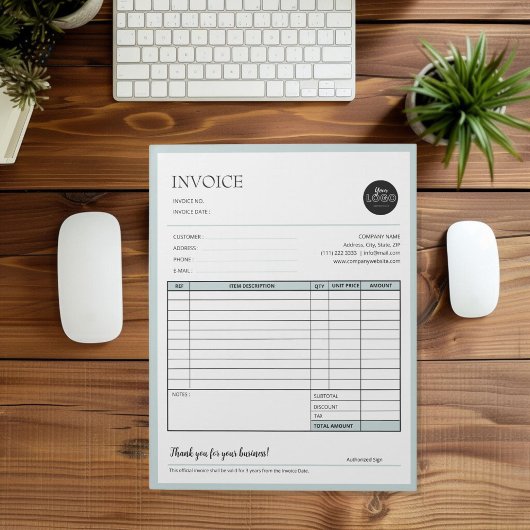 Green Modern Business Quotation Invoice Forms Notitieblok