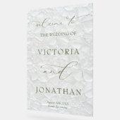 Green Modern & Elegant Floral Mariage Bienvenue (Angle)