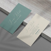 Green Modern Elegant Minimalist Business Card Visitekaartje