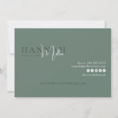 Green | Modern Elegant Minimalist QR Code Download Kaart (Achterkant)