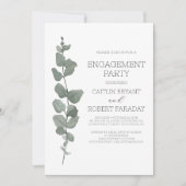 Green Modern Engagement Party Invitation (Devant)