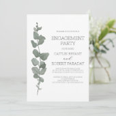 Green Modern Engagement Party Invitation (Debout devant)