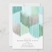 Green Modern Fringe Bachelorette Party Invitation (Devant)