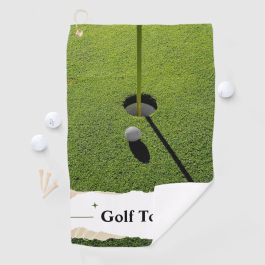 Green Modern Golf Tips Custom Meilleures serviette (En situation)