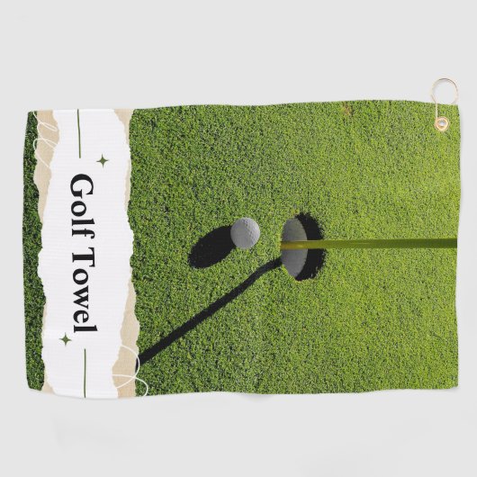 Green Modern Golf Tips Custom Meilleures serviette (Horizontal)