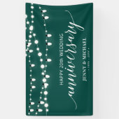 Green Modern Happy 20th Wedding Jubileum Banner (Verticaal)