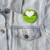 Green Modern Heart Button (In situ)