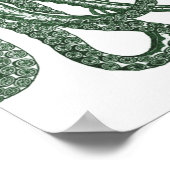 Green Modern Octopus Poster (Coin)