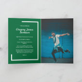 Green Modern Photo Graduation Invitation (Intérieur)