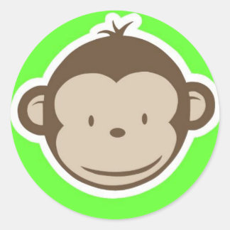 Green Monkey Ronde Sticker