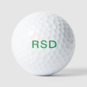 Green Monogram Initiaal Golfballen (Voorkant)