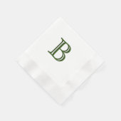 Green Monogram Initiaal Servet (Hoek)