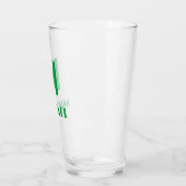 Green Monogram Name Simple Beer Glas (Links)
