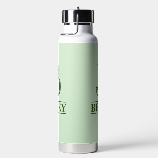 Green Monogrammed Waterfles (Rechts)