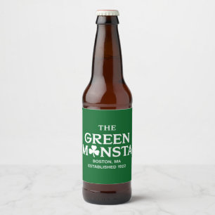 Green Monsta Boston Green Monstah Baseball Gift Bier Etiket
