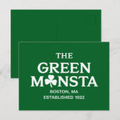 Green Monsta Boston Green Monstah Baseball Gift Briefkaart (Voorkant / Achterkant)